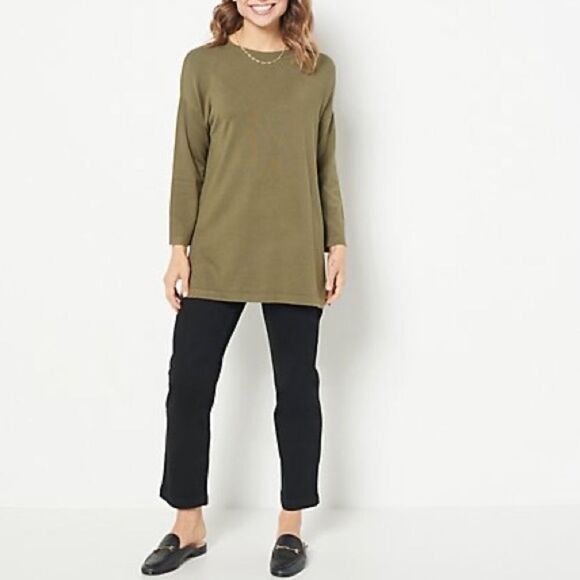 Isaac Mizrahi Live! Elements Crew-Neck Pullover Sweater - Picture 3 of 6